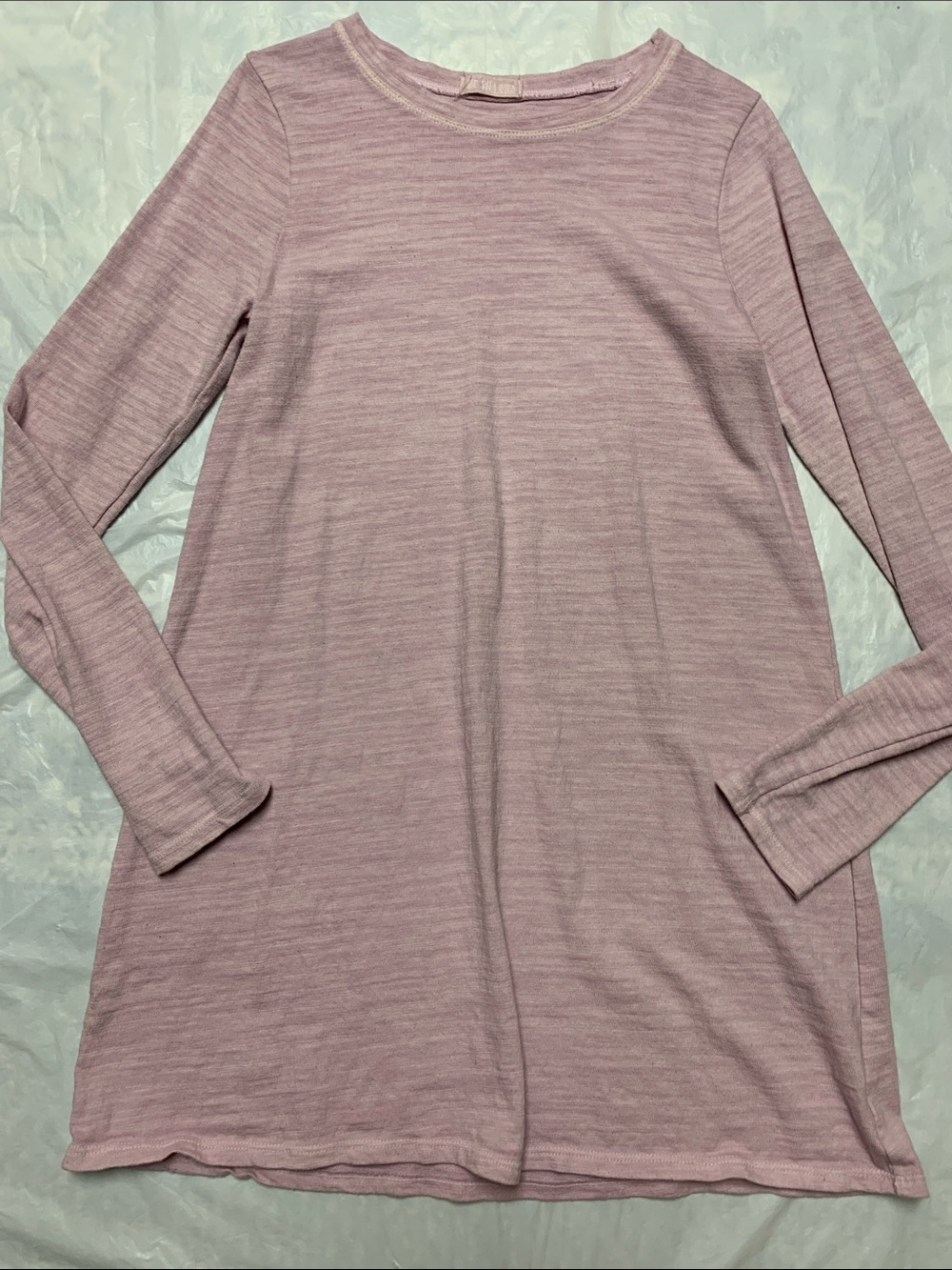 CP Shades Lilac 100% Cotton Long Sleeve Tunic Top Size Small